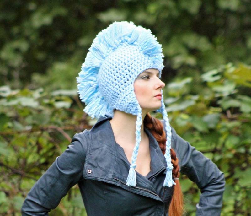 Baby Blaue Mohawk Mütze von LeafLee