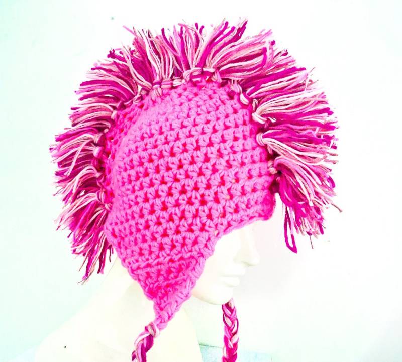 Mädchen Rosa Mohawk Ohrklappe Hut von LeafLee