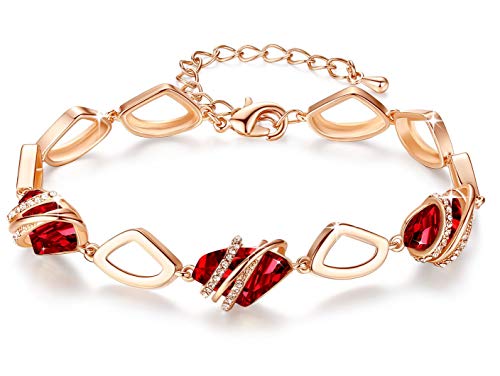 Leafael Wunschstein Kristall Link Charme Armband Damen, Geburtsstein Armbänder mit Heilung Kristalle, Schmuck Damen mit Geschenkbox, Silber-Ton oder Rose Gold plattiert Armbänder für Frauen Leafael Wunschstein Kristall Link Charme Armband Damen, Geburtsstein Armbänder mit Heilung Kristalle, Schmuck Damen mit Geschenkbox, Silber-Ton oder Rose Gold plattiert Armbänder für Frauen von Leafael