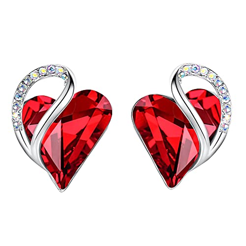 Leafael Infinity Liebe Herz Geburtsstein Ohrringe für Frauen, Kristall-Ohrstecker mit Premium-Kristallen, Allergie-freien Schmuck für Frauen mit Geschenk-Box, Silber-Ton Geburtsstein damenohrringe Leafael Infinity Liebe Herz Geburtsstein Ohrringe für Frauen, Kristall-Ohrstecker mit Premium-Kristallen, Allergie-freien Schmuck für Frauen mit Geschenk-Box, Silber-Ton Geburtsstein damenohrringe von Leafael
