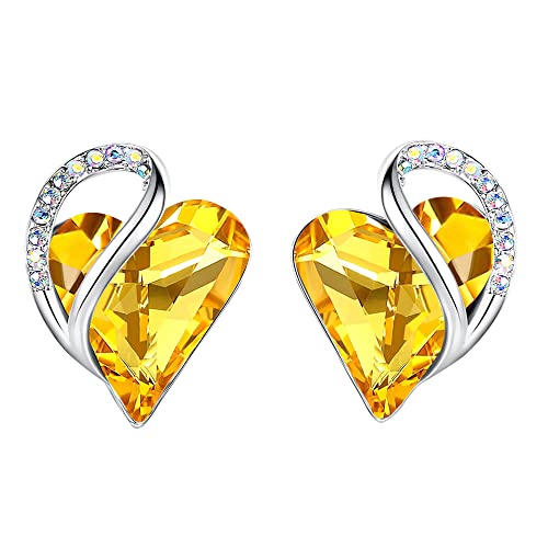 Leafael Infinity Liebe Herz Geburtsstein Ohrringe für Frauen, Kristall-Ohrstecker mit Premium-Kristallen, Allergie-freien Schmuck für Frauen mit Geschenk-Box, Silber-Ton Geburtsstein damenohrringe Leafael Infinity Liebe Herz Geburtsstein Ohrringe für Frauen, Kristall-Ohrstecker mit Premium-Kristallen, Allergie-freien Schmuck für Frauen mit Geschenk-Box, Silber-Ton Geburtsstein damenohrringe von Leafael