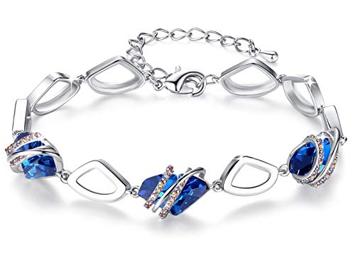 Leafael Wunschstein Kristall Link Charme Armband Damen, Geburtsstein Armbänder mit Heilung Kristalle, Schmuck Damen mit Geschenkbox, Silber-Ton oder Rose Gold plattiert Armbänder für Frauen Leafael Wunschstein Kristall Link Charme Armband Damen, Geburtsstein Armbänder mit Heilung Kristalle, Schmuck Damen mit Geschenkbox, Silber-Ton oder Rose Gold plattiert Armbänder für Frauen von Leafael
