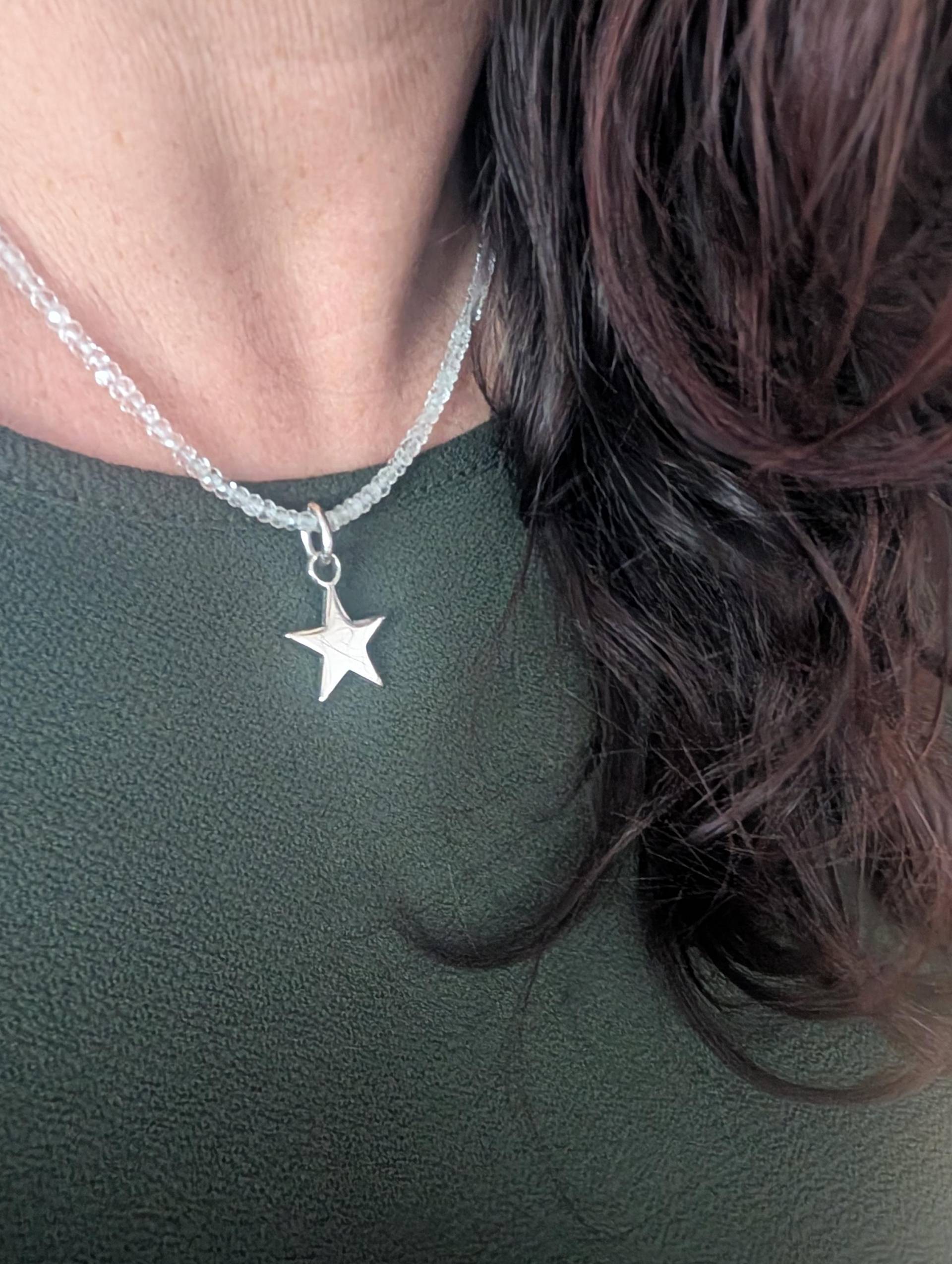 Bergkristallkette Mit Abnehmbarem Sternanhänger Sternkette Anhänger Ketter von Leafberries