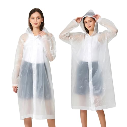 Leafs Regenponcho 4 Stück Transparent Regencape mit Kapuze Wasserdicht Eva Plastik Regenponcho Festival Wiederverwendbar für Camping Reisen Wandern Aktivitäten im Freien Leafs Regenponcho 4 Stück Transparent Regencape mit Kapuze Wasserdicht Eva Plastik Regenponcho Festival Wiederverwendbar für Camping Reisen Wandern Aktivitäten im Freien von Leafs
