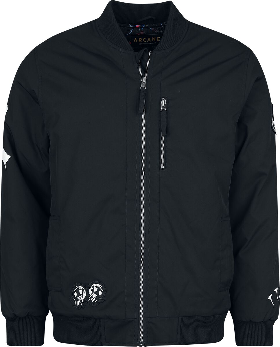 Arcane: League Of Legends - Gaming Bomberjacke - Arcane - Jinx - S bis XXL - für Männer - Größe S - schwarz  - EMP exklusives Merchandise! von League Of Legends