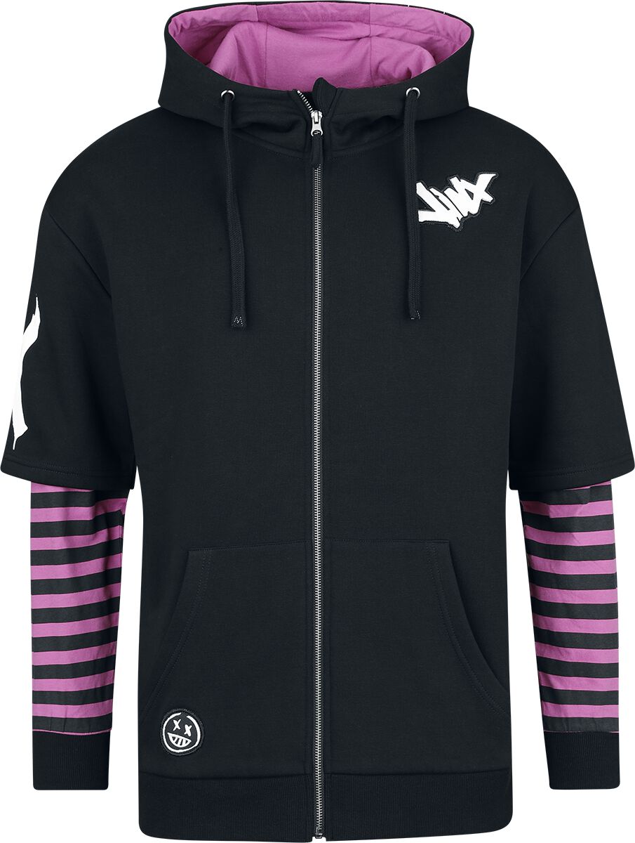 Arcane: League Of Legends - Gaming Kapuzenjacke - Arcane - Jinx - S bis XXL - für Männer - Größe L - schwarz/pink  - EMP exklusives Merchandise! von League Of Legends