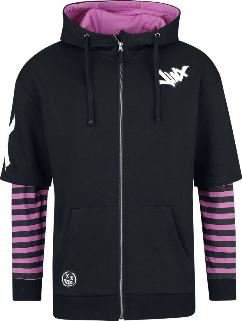 Arcane: League Of Legends - Gaming Kapuzenjacke - Arcane - Jinx - S bis XXL - für Männer - Größe S - schwarz/pink  - EMP exklusives Merchandise! von League Of Legends