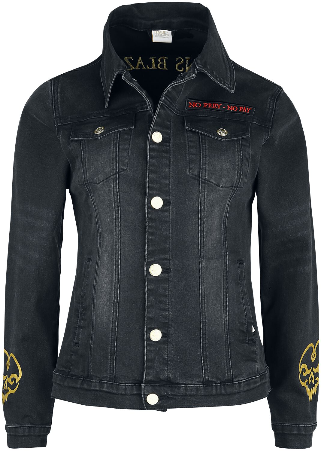 League Of Legends - Gaming Jeansjacke - Miss Fortune - No Prey No Pay - S bis XXL - für Damen - Größe L - schwarz  - EMP exklusives Merchandise! von League Of Legends