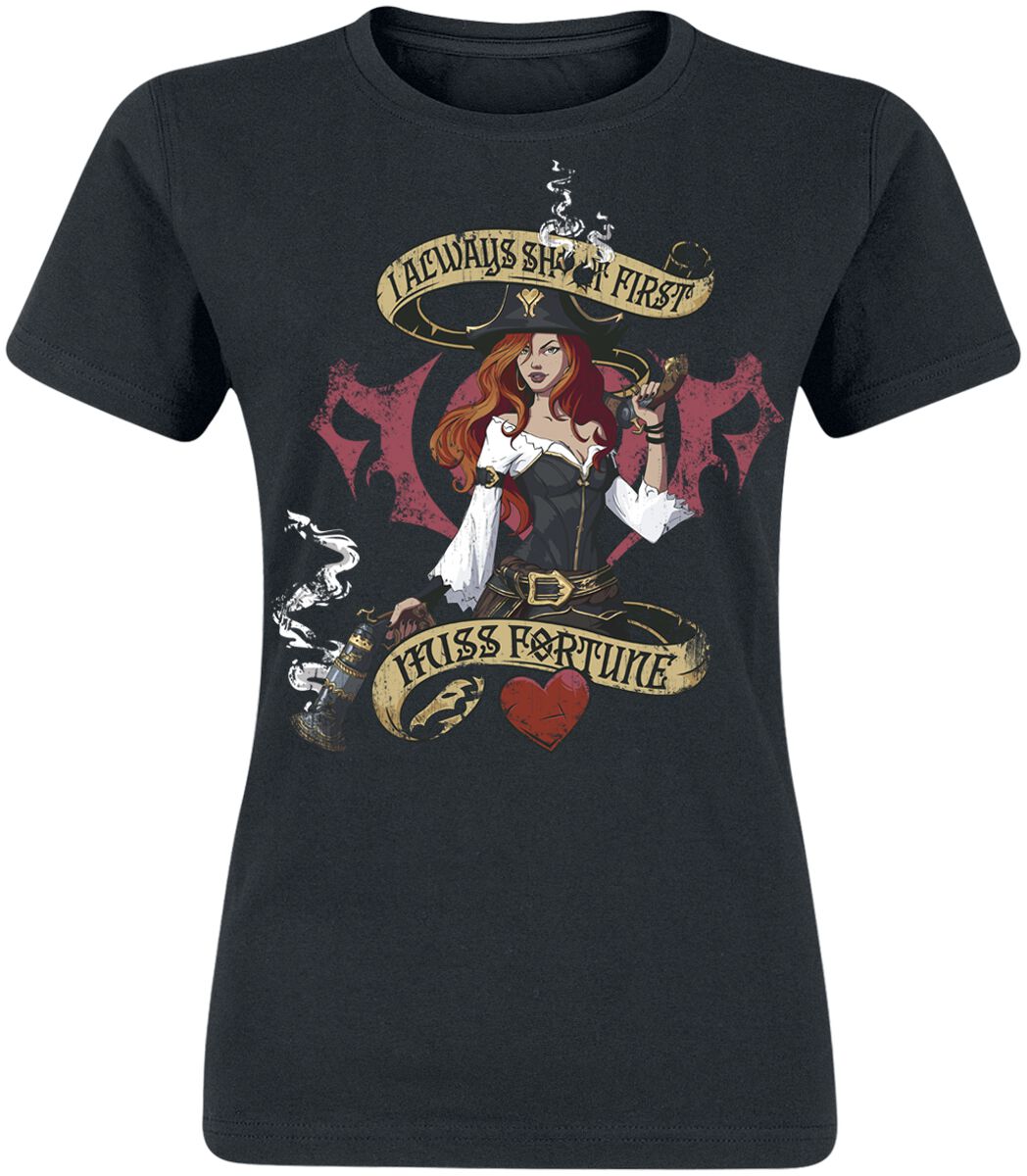 League Of Legends - Gaming T-Shirt - Miss Fortune - Shoot First - S bis L - für Damen - Größe S - schwarz  - EMP exklusives Merchandise! von League Of Legends