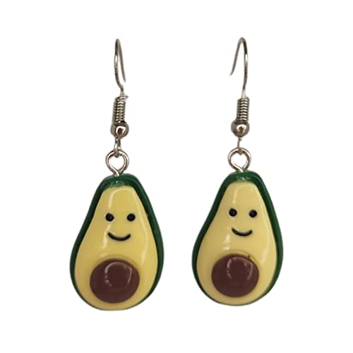 LeahMaria Entzückendes Avocado-Lächeln: Ohrhänger für Spaß und skurrilen Stil (Avocado) von LeahMaria