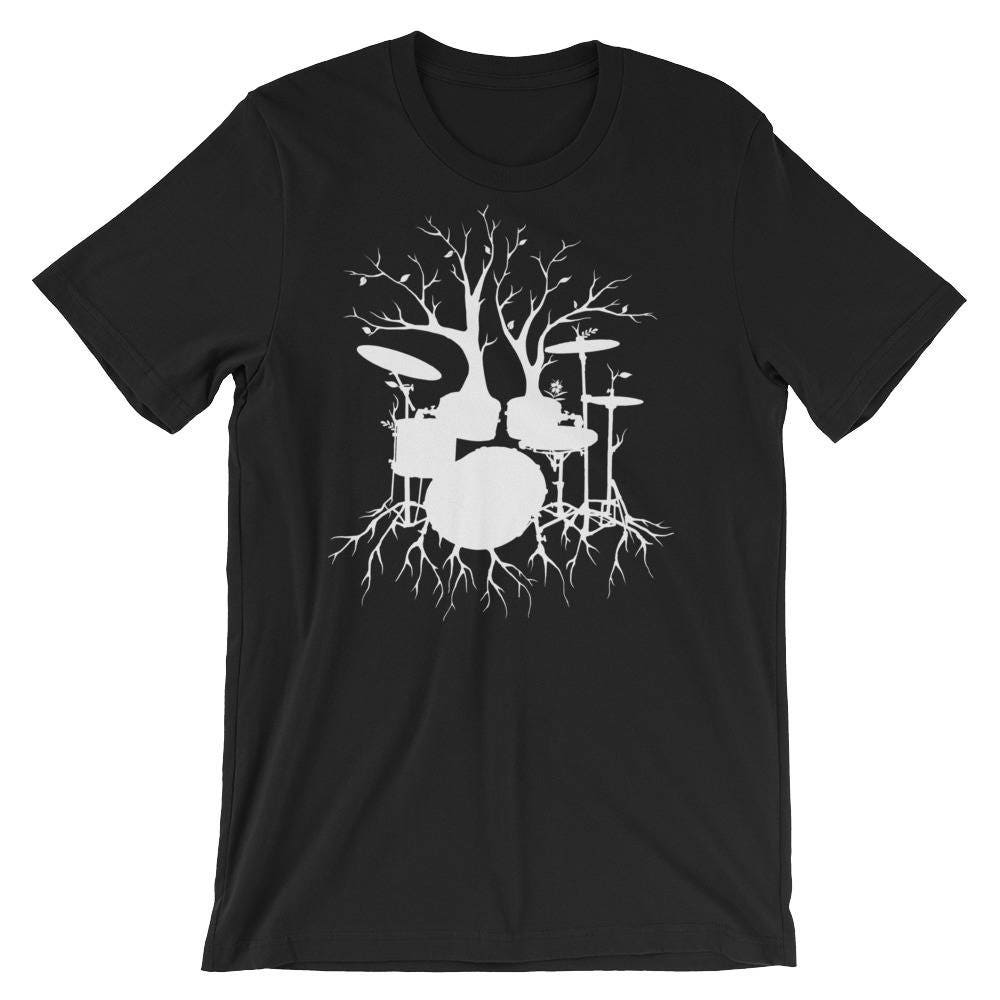 Drum T-Shirt, Drummer Shirt, Geschenk, Trommeln Trommeln, Musik Musiker Herren Live The Beat | Weiß von LeahMcNeir