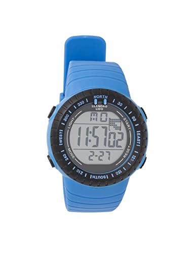 Leandro Lido Unisex Sport Uhr - Digitales 12-Bit-Display mit Stoppuhr, Alarm und Stundensignal-Funktion - Wasserdicht bis 3 ATM - Geeignet für Sport und Freizeit (Vescia - Blau) von Leandro Lido