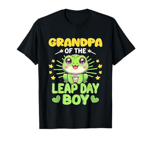 Grandpa of Leap Day Girl 29. Februar Geburtstag Schaltjahr T-Shirt Grandpa of Leap Day Girl 29. Februar Geburtstag Schaltjahr T-Shirt von Leap Year Birthday Family Matching Frogs