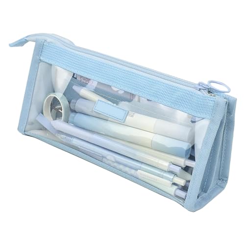 Federmäppchen - Transparente Aufbewahrungstasche Aus Langlebigem Material Mit Strapazierfähigem Reißverschluss, Platzsparendes Federmäppchen | Transparente Stifttasche, Bleistifttasche Mit von LearnLyrics