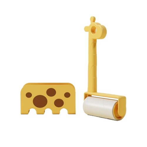 Fusselwalzen für Haustier Haar extra klebrig, Tierhaarrolle | Walzen für Haustierhaare | Giraffe -Design tragbarer klebriger Rasierer Pinsel -Radiergummi für Möbelteppichwagen Bettwäsche von LearnLyrics