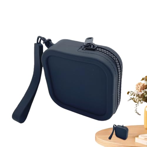 Geldbörse aus Silikon – Kleine Münze, quadratischer Wechselständer | Reine tragbare Make-up-Münze mit glattem Reißverschluss für Kreditkartenfächer, Schwarz , Se référer au descriptif, Siehe von LearnLyrics