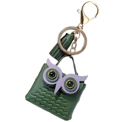 Geldbörse mit Eule, Schlüsselanhänger mit Geldbörse mit Eule | Schlüsselanhänger mit Ledertasche mit Quaste - Schlüsselanhänger Münzbörse Eule Schlüsselanhänger Münzbörse Leder Multifunktional von LearnLyrics
