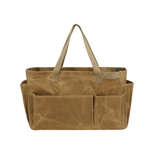 Handtasche Canvas, Canvas Tasche Damen Umhängetasche Damen, Canvas Tote Bag Schultertasche Shopper mit Reißverschluss, Mittelgroß Handtasche Canvas Satchel Tote Bag Schultertasche Shopper, von LearnLyrics