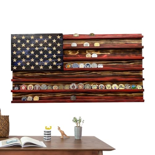 LearnLyrics 1/2 Münzen in Form einer amerikanischen Flagge - Münzhalter Münzhalter Münzständer Münzständer | Patriotischer Münzorganisator | Business Geldbörse von LearnLyrics