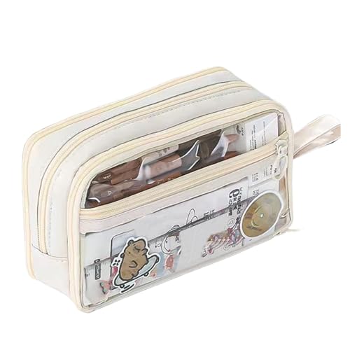 LearnLyrics Bleistiftbeutel, Bleistiftbeutel,Tragbares Federmäppchen mit großer Kapazität | Schreibwaren-Stifttasche, niedliche ästhetische Bleistifttasche, Schulbedarf für Teenager-Mädchen von LearnLyrics