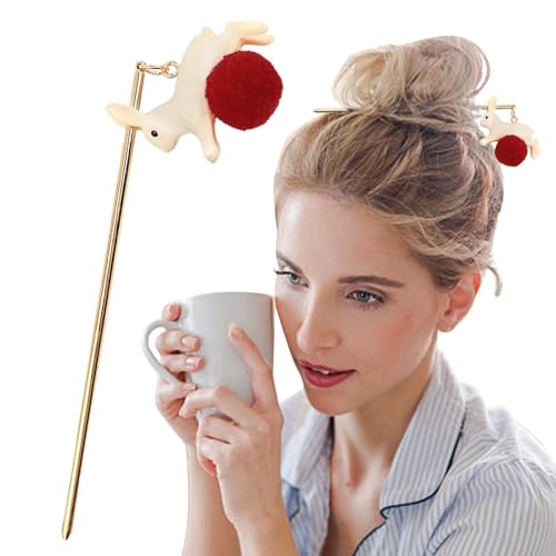 LearnLyrics Haarnadeln für Frauen aus Metall | Allay Haarnadel mit Anhänger, elegante Brötchentür 5,7 Zoll, dekorative Haarnadeln für den täglichen Gebrauch von LearnLyrics
