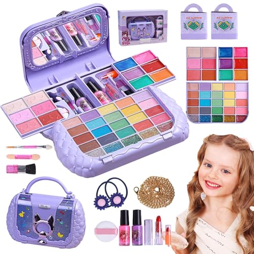 LearnLyrics Make-up-Set für Mädchen, Make-up-Set für Mädchen | Prinzessinnen-Kosmetik-Set, Prinzessinnen-Simulationsspiel, sicheres Kosmetik-Set für Mädchen von LearnLyrics