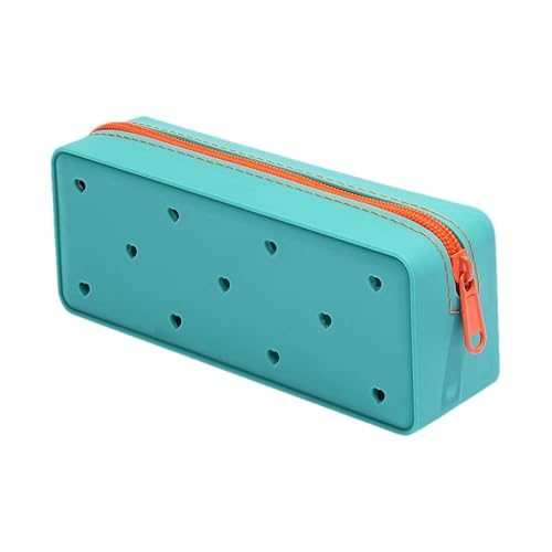 LearnLyrics Silikonetui, Silikonetui,Reise-Stiftetui - Ästhetisches Federmäppchen mit Löchern, Silikon-Stiftetui für Reise-Make-up-Tasche, blau, riferimento alla descrizione, Siehe Beschreibung von LearnLyrics