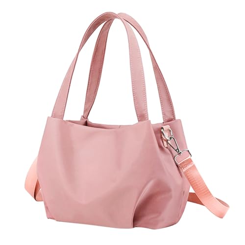 LearnLyrics Wasserdichte Handtasche aus Nylon, Reisetasche mit Schultergurt für Damen | wasserdichte Gürteltasche | Mehrzweck-Umhängetasche mit Doppelreißverschluss für Valentinstag, Rosa, Se référer von LearnLyrics