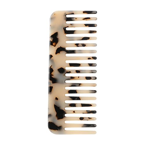Poliertes Marmorhaarkamm - Schildkröte Entlassungswerkzeug, antistatischer Weitzahnkamm | Handgefertigte Säge geschnittene Reisebinsel, kompakte Geldbörse -Styling -Hilfe mit glattem Finish für Frauen von LearnLyrics