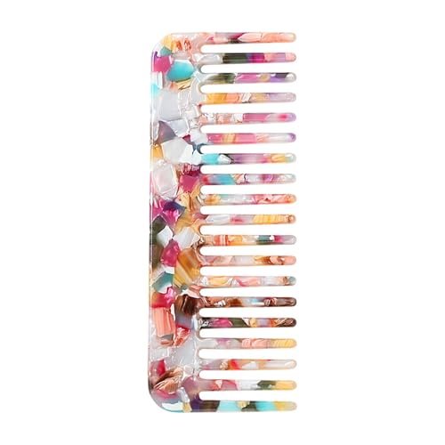 Poliertes Marmorhaarkamm - Schildkröte Entlassungswerkzeug, antistatischer Weitzahnkamm | Handgefertigte Säge geschnittene Reisebinsel, kompakte Geldbörse -Styling -Hilfe mit glattem Finish für Frauen von LearnLyrics