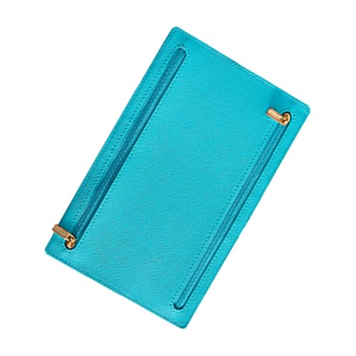 Reisepass-Brieftasche: Elegante Reisepass-Geldbörse, vielseitige Reisepasshülle | Schlanke Reisepass-Brieftasche aus PU-Leder mit 4 Reißverschlüssen, multifunktionale Umschläge, Malachit Blue, von LearnLyrics