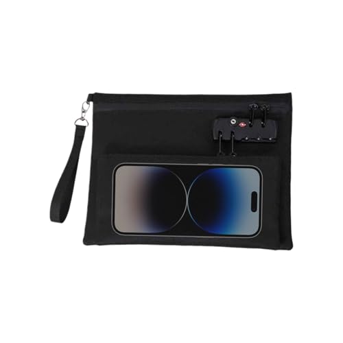 Sichere Geldhalter - Geldbag mit Schloss, Dokumentspeicherbeutel, Reißverschlussbankenorganisator | Feuerfeste Materialschale, codierter Kombinationsverschluss, langlebiger Griff für Geschäftsbüroreis von LearnLyrics