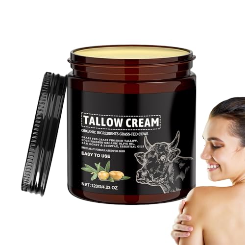 Talgcreme, Kalbtalgcreme, 120g Bio-Gesichtscreme aus Weidefütterungstieren, Talgbalsam, Körperbutter für Frauen, roher Wildhonig, Natupflege von LearnLyrics