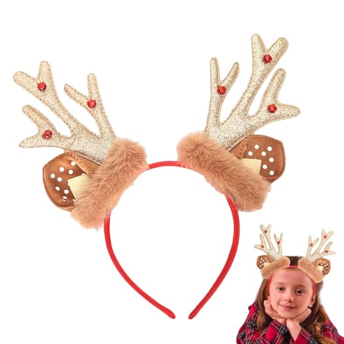 Weihnachts-Elch-Stirnbänder – Feiertags-Haarschmuck, Weihnachtliche Dekorative Glockenornamente | Niedliche Weihnachtsparty-Kopfbedeckung, Entzückende Weihnachtskostüm-Requisite, Langlebiges Rentierge Weihnachts-Elch-Stirnbänder – Feiertags-Haarschmuck, Weihnachtliche Dekorative Glockenornamente | Niedliche Weihnachtsparty-Kopfbedeckung, Entzückende Weihnachtskostüm-Requisite, Langlebiges Rentierge von LearnLyrics
