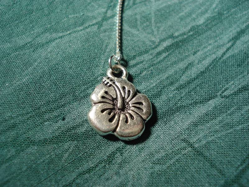 Hibiskus Blüten Auf Sterling Ohr Fäden - Threader Ohrringe Oder Halskette-Free Versand An Us-Us von LeasEarThreads