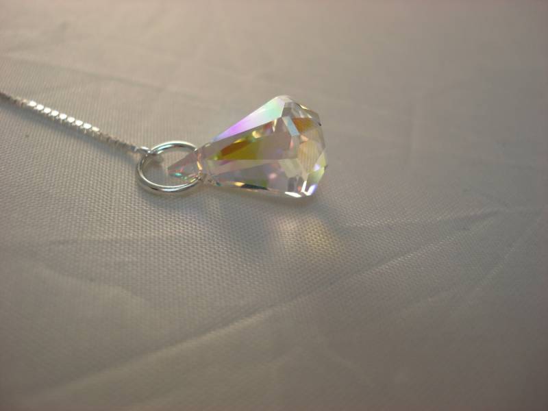 Klare Swarovski Kristalle Auf Sterling Threader Ohrringe Oder Halskette-Ohrfäden-Kostenloser Versand von LeasEarThreads