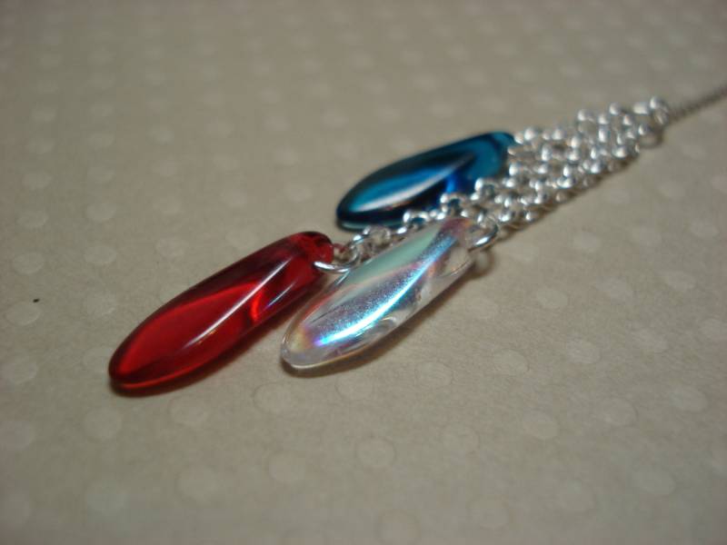 Rot Weiß Und Blau Sterling Threads - Einfädler Ohrstecker Oder Halskette-Kostenloser Versand in Usa von LeasEarThreads