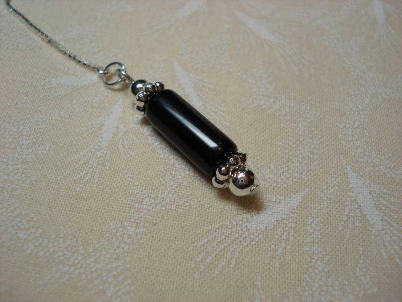 Schwarzer Obsidian Auf Sterling Threader, Ohrringe, Ohrringe, Halsketten-Ohrringe-Ohrfäden-Versandkosten von LeasEarThreads