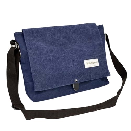 Leathario Herren Umhängetasche,Messenger Bag aus Canvas, Aktentsche Studententasche, Laptoptasche Schultertasche Kuriertasche Herrentasche Collegetasche Uni Studenten von Leathario