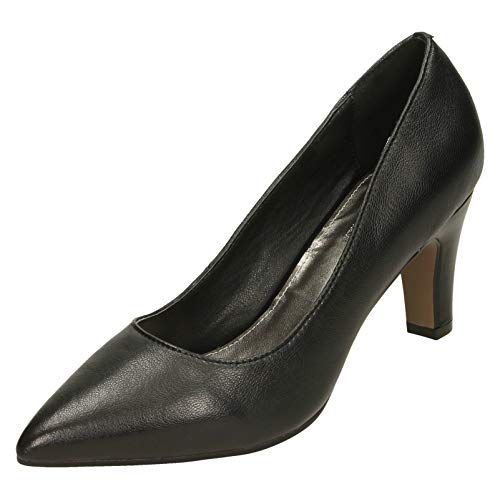 Leather Collection Damen Pumps, Schwarz - Schwarz - Größe: 39 EU Leather Collection Damen Pumps, Schwarz - Schwarz - Größe: 39 EU von Leather Collection