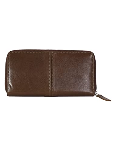 Leather Zentrum Braun Leder Casual Wallet Clutch für Damen Braun One Size Classic von Leather Zentrum