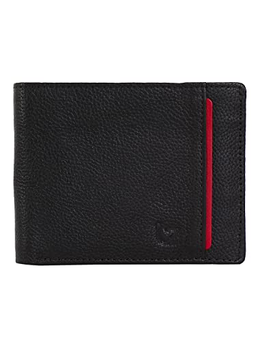 Leather Zentrum Echtes Leder Braun Casual Bi-Fold Wallet für Herren (8 Kartenfächer), Braun, Einheitsgröße, Casual von Leather Zentrum