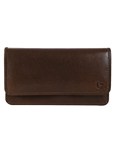 Leather Zentrum Echtes Leder Braun Casual Wallet Clutch für Damen (8 Kartenfächer), Braun, Einheitsgröße, klassisch von Leather Zentrum