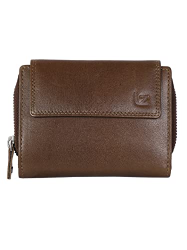 Leather Zentrum Echtes Leder Braun Stilvolle Geldbörse Clutch für Damen Braun One Size Classic Leather Zentrum Echtes Leder Braun Stilvolle Geldbörse Clutch für Damen Braun One Size Classic von Leather Zentrum