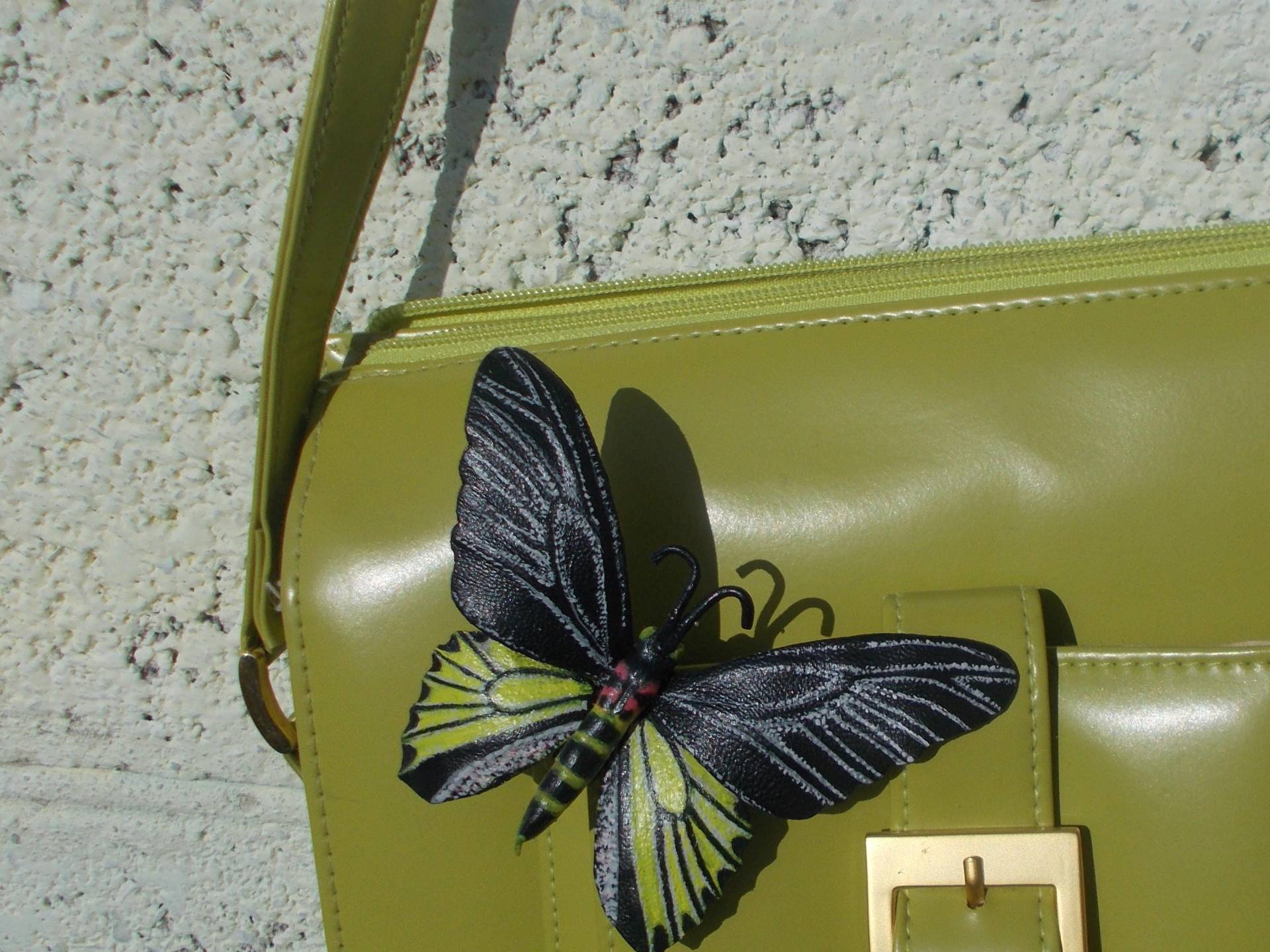 Brosche Schmetterling, Lederbrosche, Schmetterling Aus Leder, Gelber Für Ein Kleid, Lederjubiläum, Schmetterlingszubehör von Leather3DArtGallery