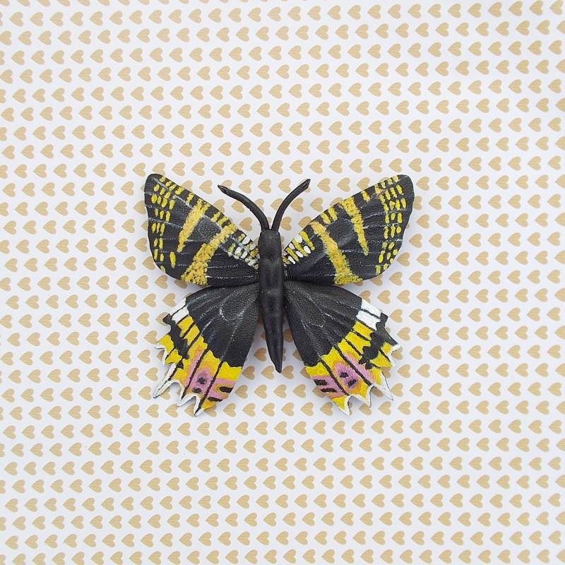 Leder Brosche, Schmetterling, Brosche Gelber Schmetterling Für Ein Kleid, Lederjubiläum, Schmetterlingszubehör Leder Brosche, Schmetterling, Brosche Gelber Schmetterling Für Ein Kleid, Lederjubiläum, Schmetterlingszubehör von Leather3DArtGallery