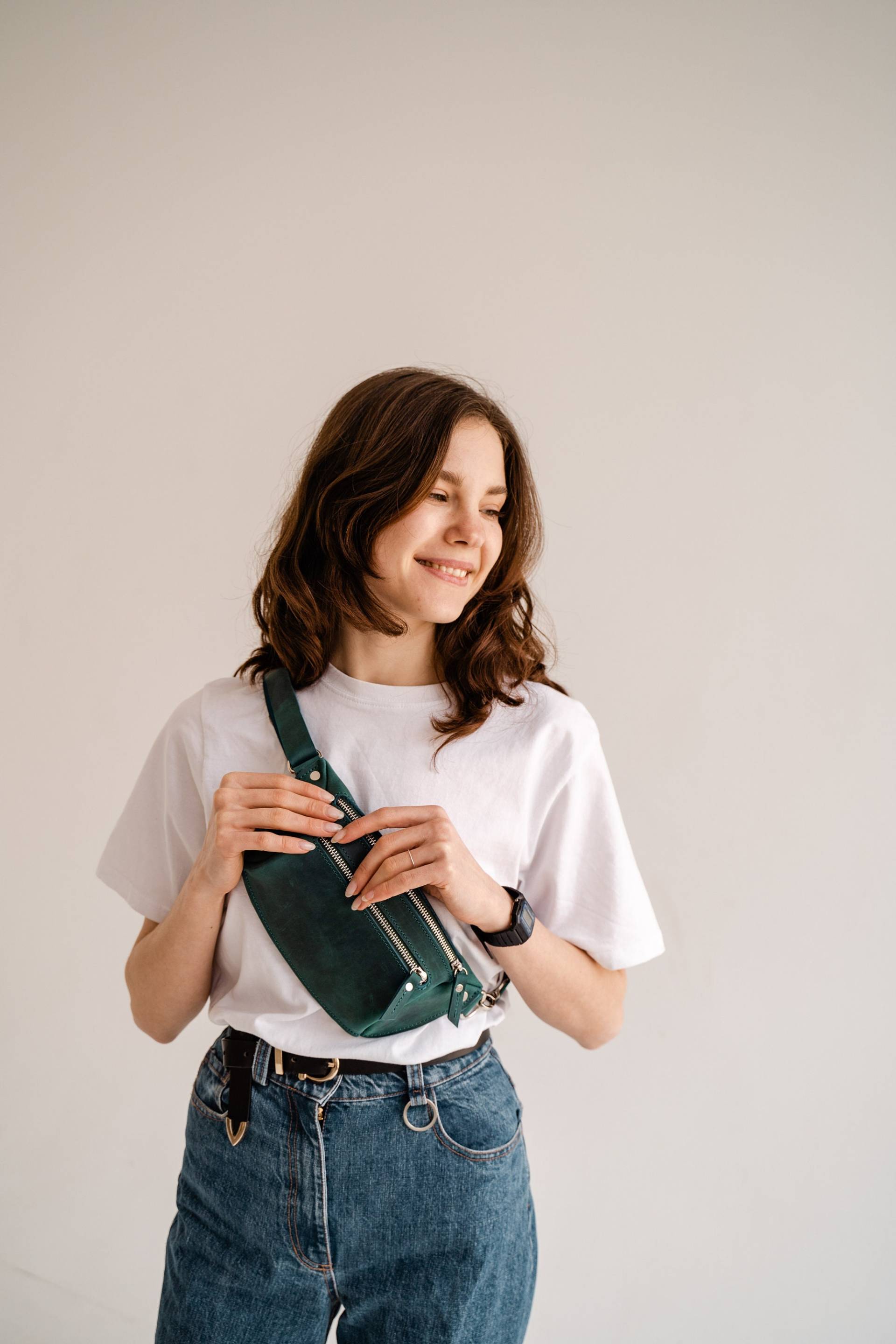 Leder Bauchtasche, Gürteltasche, Hüfttasche, Festivaltasche, Gürteltasche Mit Gravur von LeatherArtShowroom