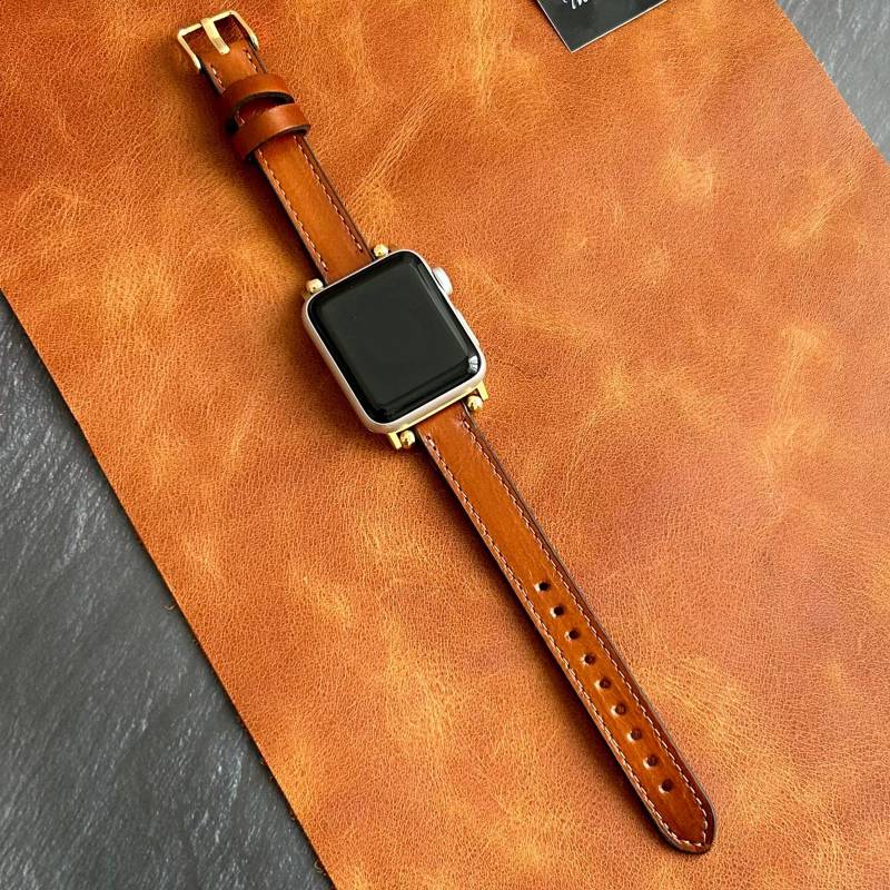 Apple Watch Band For Series 10/Ultra/Se/9-1 Custom Christmas Gift Men Women Bracelet Personalised Genuine Leather Weichnachtsgeschenk von LeatherBagOne