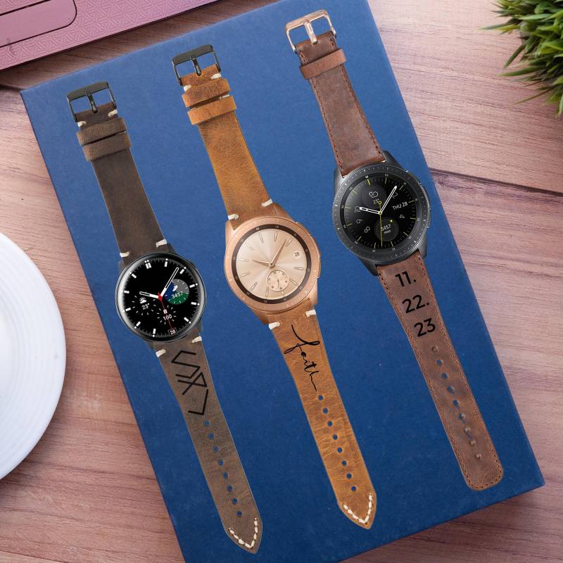 Personalised Garmin Watch Band Leather Fenix 8 7 6 5 7x 6x 5x 7S 6S Solar Pro Quatix Approach Vivoactive 4 3 Weichnachtsgeschenk von LeatherBagOne