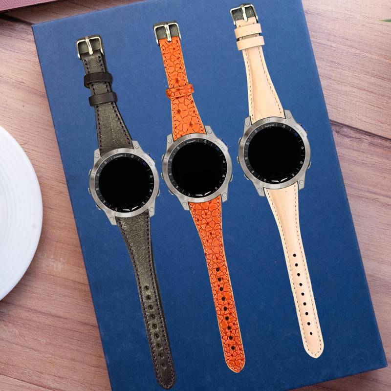 Personalised Garmin Watch Band Leather Fenix 7 6 5 7x 6x 5x 7S 6S Solar Pro Quatix Approach Vivoactive 4 3 Weichnachtsgeschenk von LeatherBagOne